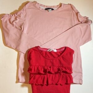Two Ruffled Long Sleeve Tee